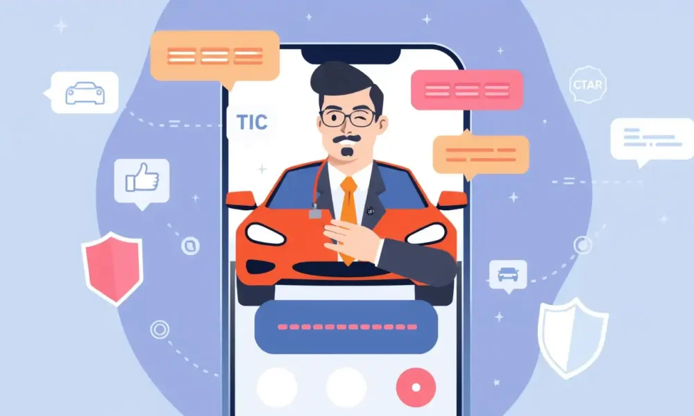 AI chatbot helping customer buy car insurance online