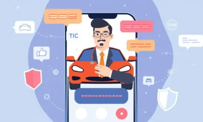AI chatbot helping customer buy car insurance online
