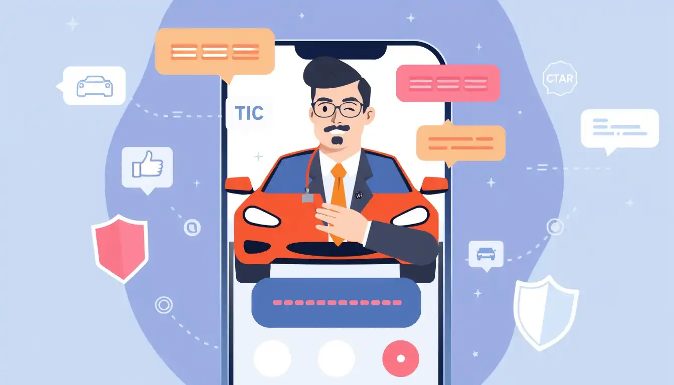 AI chatbot helping customer buy car insurance online