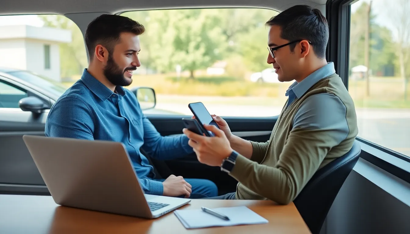 Driver comparing car insurance quotes online at home.