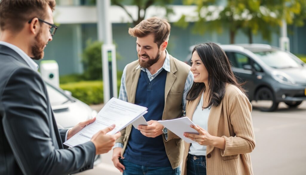 Insurance agent offering green car discount to EV owners