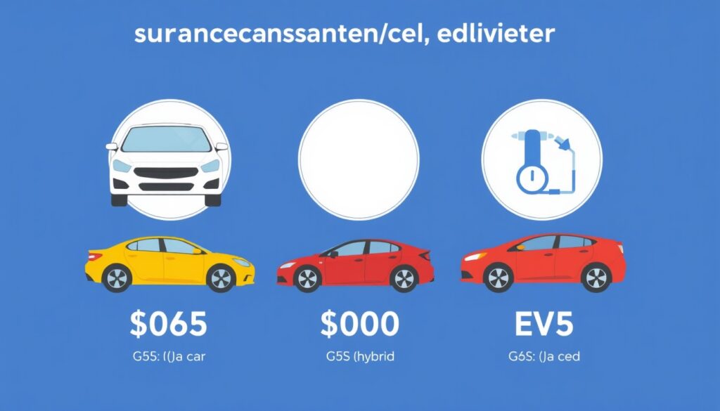 Insurance cost comparison of gas, hybrid, and EV vehicles in 2025.