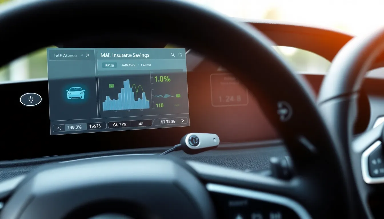 Modern telematics device tracking car driving data for insurance savings.