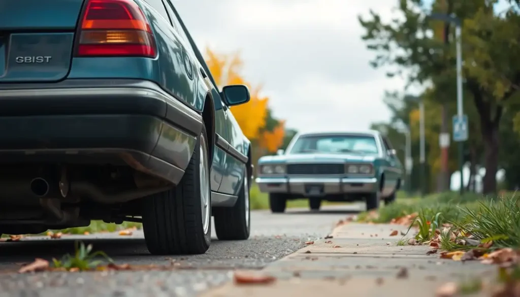 Old used car symbolizing liability only insurance option